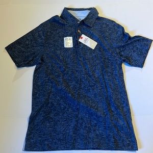 IZOD Saltwater polo shirt palm/tropical print NWT small relaxed fit